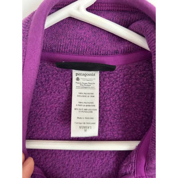 PATAGONIA Better Sweater' Zip-up in Purple, Full Zip, Women's Medium IKP - Picture 6 of 6